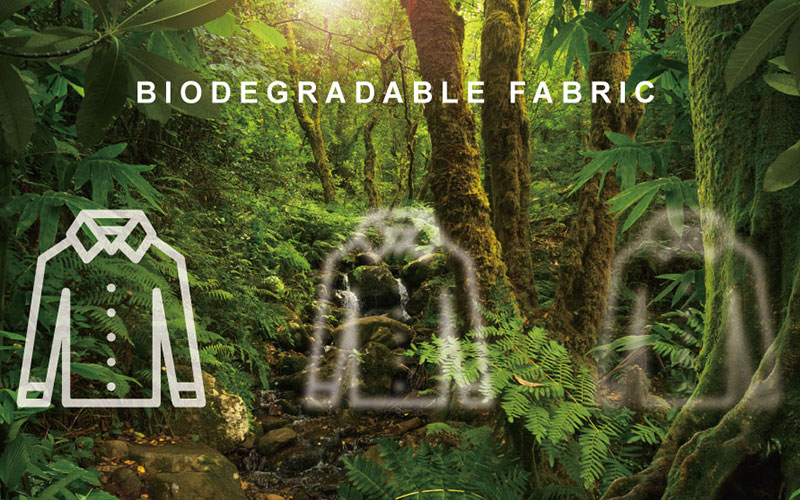 Tela impermeable y transpirable de poliéster biodegradable AATCC